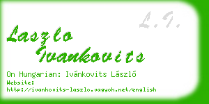 laszlo ivankovits business card