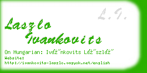 laszlo ivankovits business card